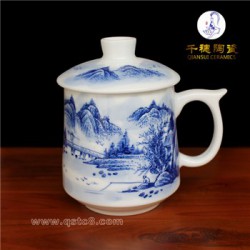 景德镇手绘陶瓷茶杯定制  手绘陶瓷茶杯生产